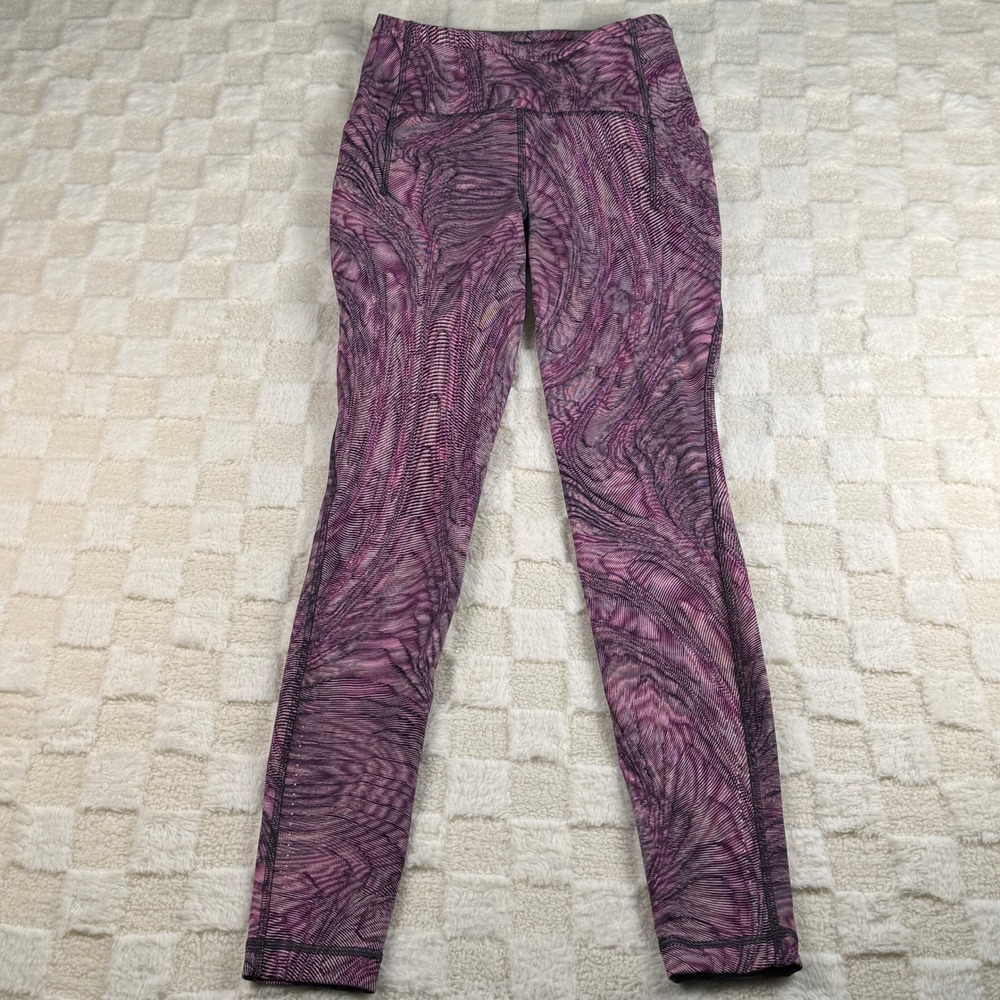 Lululemon Align High Rise Leggings Women Size 4 Purple Snake Print Yoga Athletic